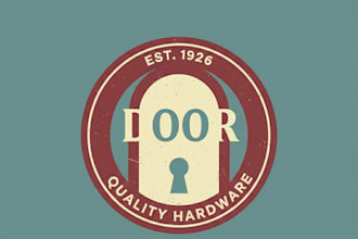 design a unique vintage door brand logo