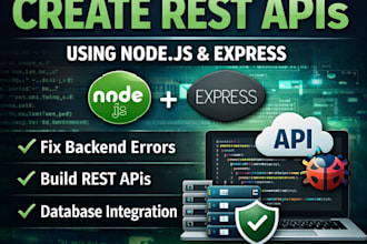 fix software bugs and create rest apis using nodejs