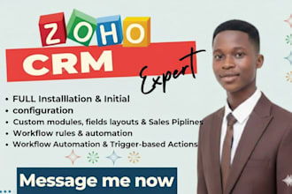 setup zoho crm with custom automation and integrations, zoho crm expert