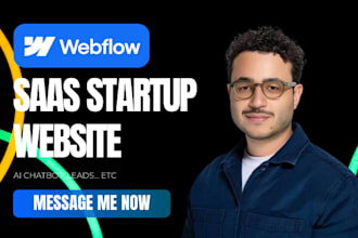 design webflow saas startup website ai chatbot lead qualification crm automation