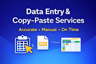 do accurate data entry and copy paste tasks