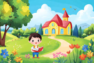 draw children book illustration