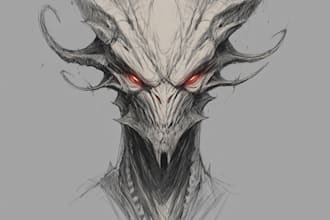 do scary horror creature and fantasy character concept art