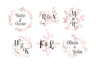 design wedding logo, wedding monogram and initials