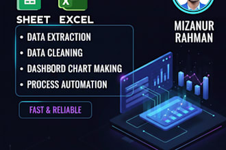 do advanced excel data cleaning,analysis and comparison