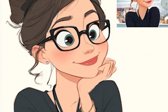 portrait into a disney style cartoon