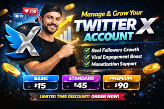 twitter x growth marketing to gain real 10m audience x monetization for x income