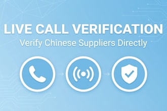 make a verification call to your chinese supplier to confirm they are real