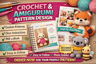 design crochet and amigurumi patterns in PDF