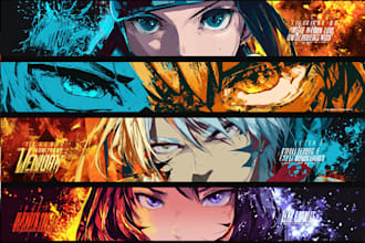design eye catchy anime banners