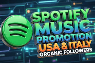 do spotify music promotion USA or italy in promoting organic followers