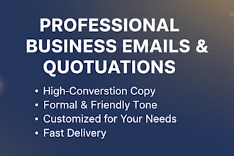 write professional business emails and sales quotations