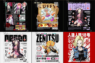 do custom typography, sports, anime, gaming, clothing, merch  and t shirt desegn