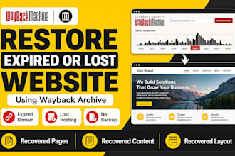 restore expired or lost websites using wayback archive