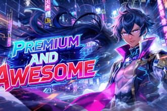 create premium and awesome anime youtube banner