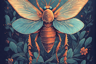 do realistic insect illustrations