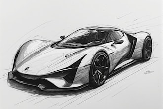sketch and design concept car for your project