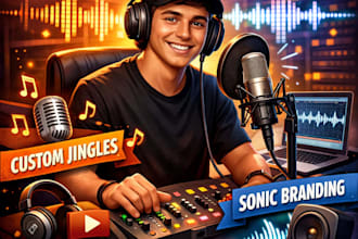 produce podcast intro, audio logo, sonic branding, and custom jingles