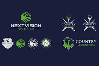 design a modern golf and sports brand logo