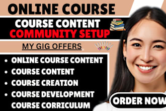 create online course content development course uploading course curriculum