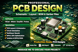 pcb layout design pcb board schematic with kicad altium bom gerber file