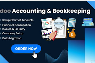 set up odoo accounting, inventory, bookkeeping and data