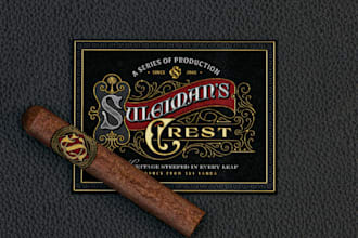 design label, logo, and box design for your cigar business