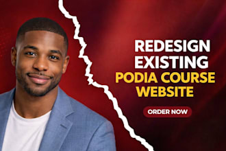 redesign podia website, astra, kadence, oceanwp, avada, salient, saasland , wix