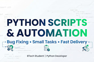 write python scripts and fix bugs