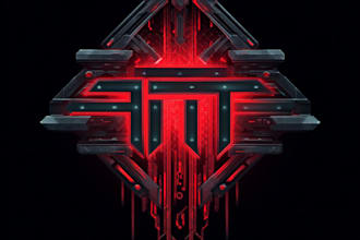 do futuristic cyberpunk logo or typography