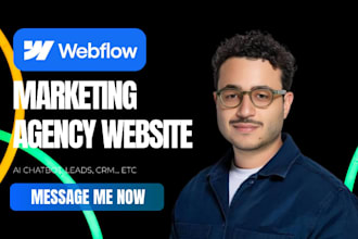 design webflow agency marketing website ai chatbot lead capture crm automation