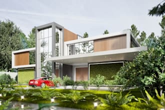 renovate architect plan,realistic house exterior,interior rendering, walkthrough