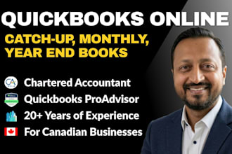 do categorization, monthly year end catchup bookkeeping in quickbooks for canada