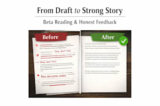 honest beta reading and feedback for your book