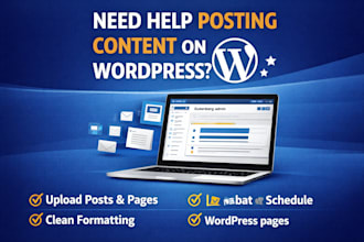 upload, format, and publish your content on wordpress professionally