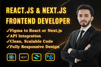 develop react or next js web application