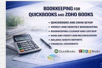 do monthly bookkeeping, setup, cleanup in zoho books