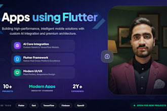 build custom flutter app with ai, ml and backend