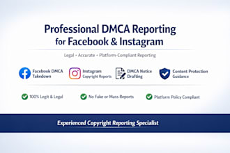 report the copyright infringement to facebook and instagram under dmca