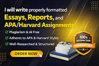 write properly formatted essays, reports and apa harvard assignments