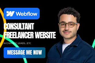 design webflow consultant freelancer website chatbot lead capture crm automate