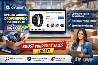 upload winning dropshipping products from avasam listing to ebay product listing