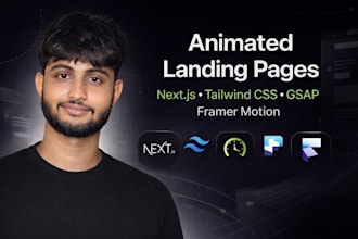 build an animated next js landing page with gsap