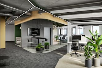 remodel office interior 3d rendering,coworking area,2d,3d building layout design