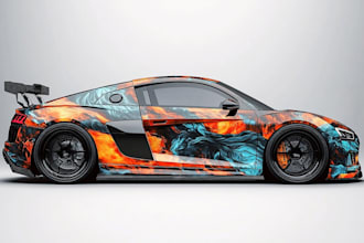 design car wrap and vector wrap, any vehicle wrap