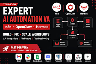 be your expert virtual assistant for n8n openclaw hermes