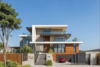 restyle modern external building, uk apartment cgi render, detached home, 3dsmax