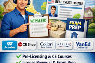 help with ce shop, real estate license, course and continuing education