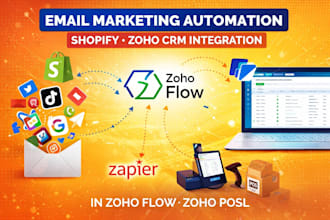 email marketing automation shopify zoho crm,omnisend integrator, zoho flow