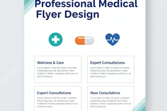 do professional medical or pharmacy flyer and pamphlet design canva